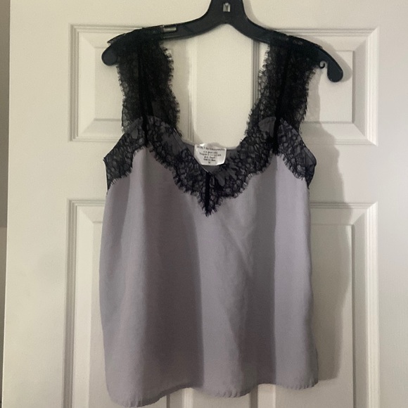 Gray & Black Lace Tank Top - Picture 1 of 1